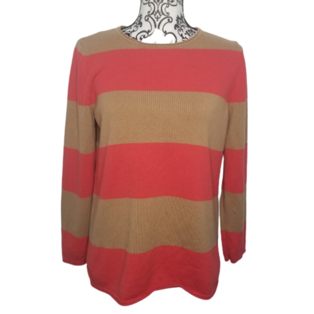 J.Jill Stripe Cashmere Blend Sweater